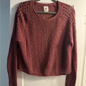 Billabong Dusty pink loose weave sweater size medium